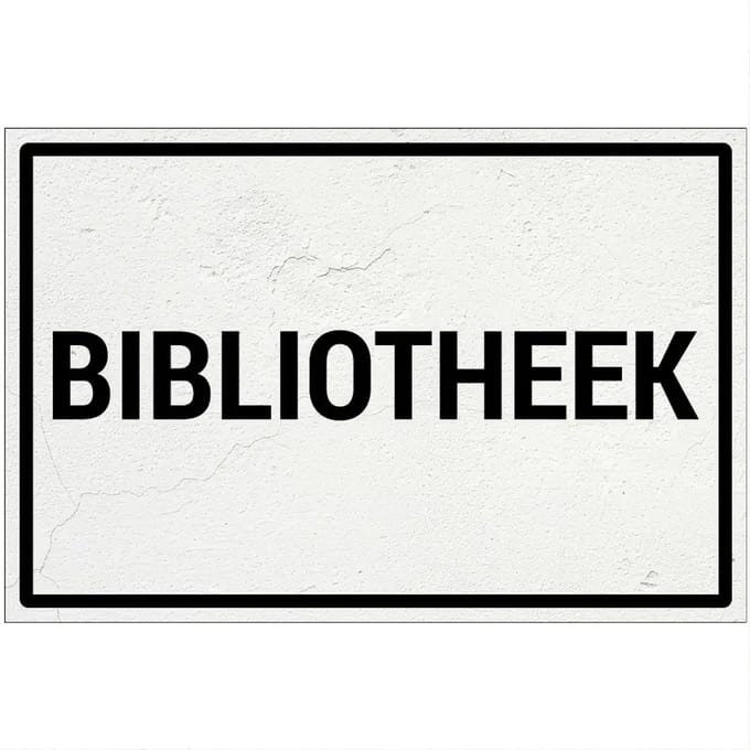 Bibliotheek bord | Forex Re materiaal | 30 x 20 cm