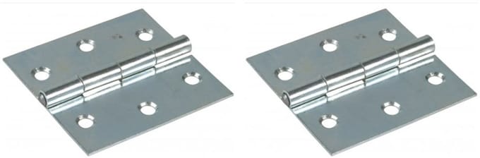 Scharnier 50x50, verzinkt, vierkant - 1 paar - 2 stuks