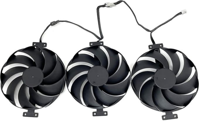 Koelventilator - Grafische kaart ventilator - Component vervangen - Stille werking - 99 mm - Zwart