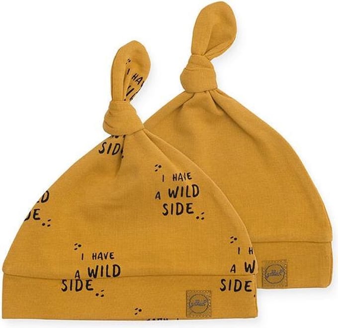 Jollein Muts 6-12 maand Wild animal mustard (2pack)
