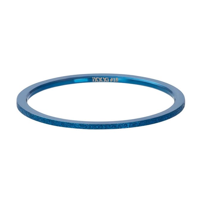 iXXXi JEWELRY - Vulring - Sandblasted Ring - Blauw - 1mm - Maat 17