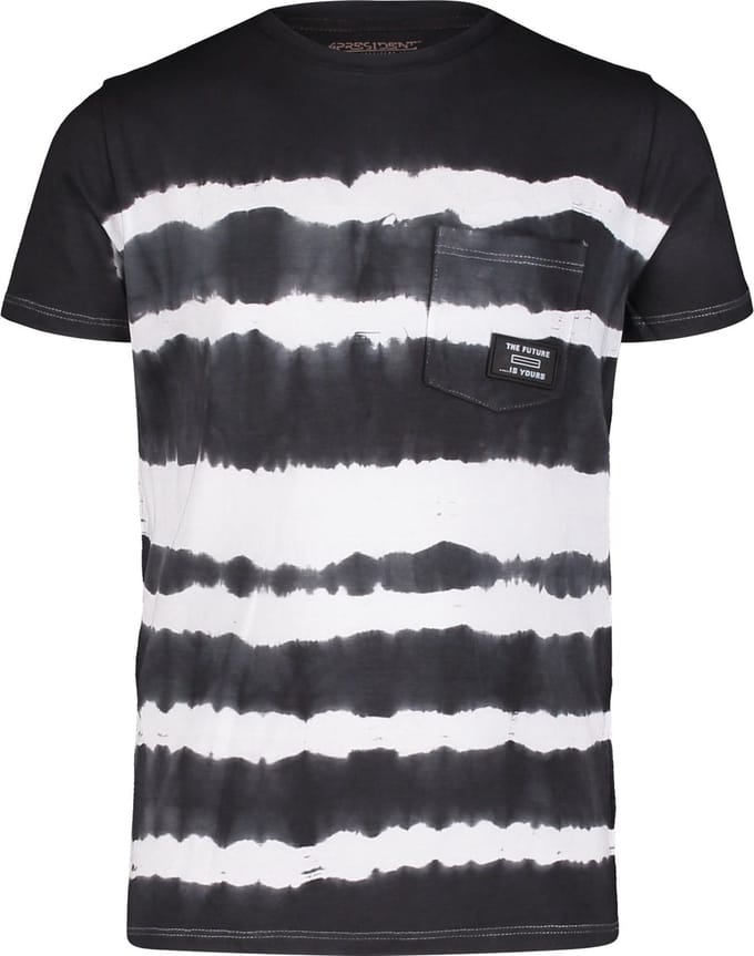 4PRESIDENT T-shirt jongens - Black Tie Dye - Maat 152