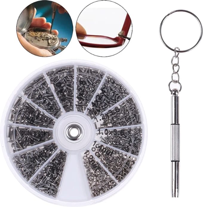 Hiden - Schroeven set Brillen - Bril Accessoires - Schoeven - Onderhoud - Brilmontuur - 1 set