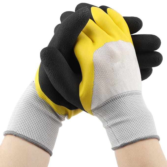 1 paire de gants de jardinage antidérapants et résistants à l'usure yellow