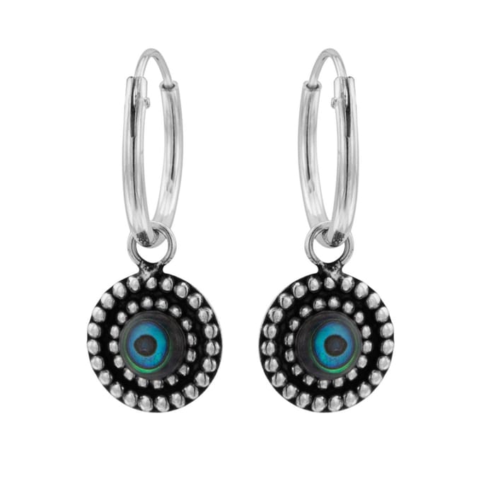 WeLoveSilver - Zilveren oorringen - Abalone steen - Zonnetje