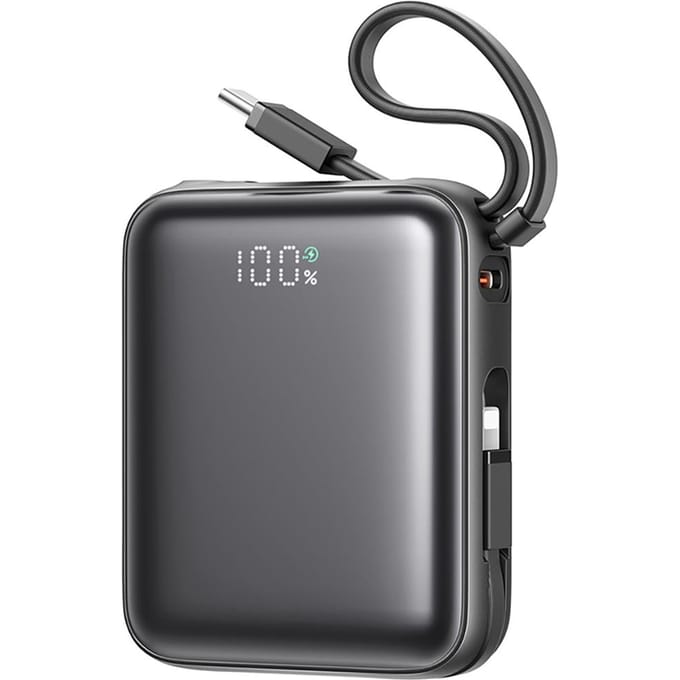 Externe Batterij Joyroom JR-PBF27, 10000mAh, 22.5W, QC + PD, 1 x Lightning - 2 x USB-C, Zwart