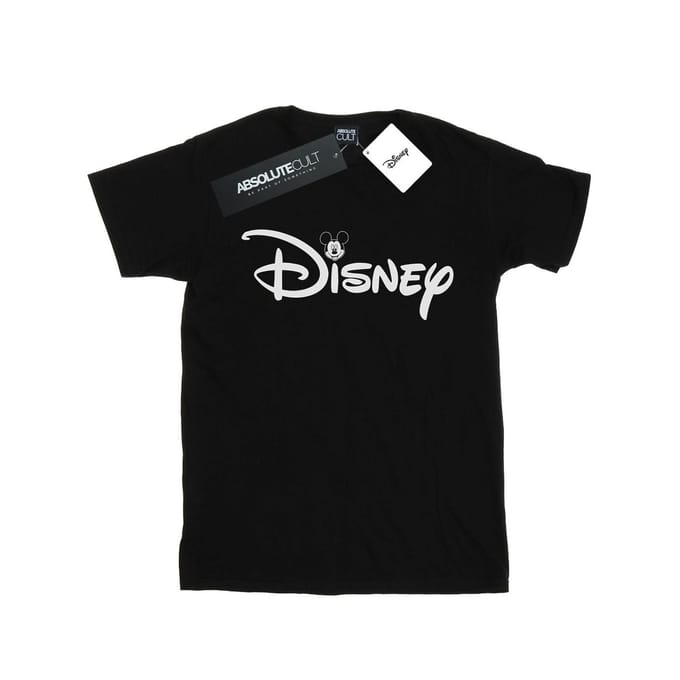 Disney Jongens Mickey Mouse Hoofd Logo T-shirt (Zwart)