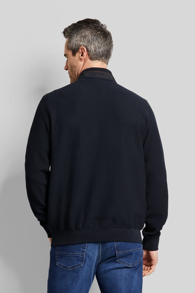 Bugatti Herren Sweatshirt met opstaande kraag