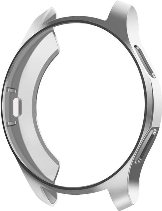 DrPhone ARB2 TPU Ultradunne Case - Bumper – Flexibel - Android Galaxy Watch 4 Classic 42mm – Zilver