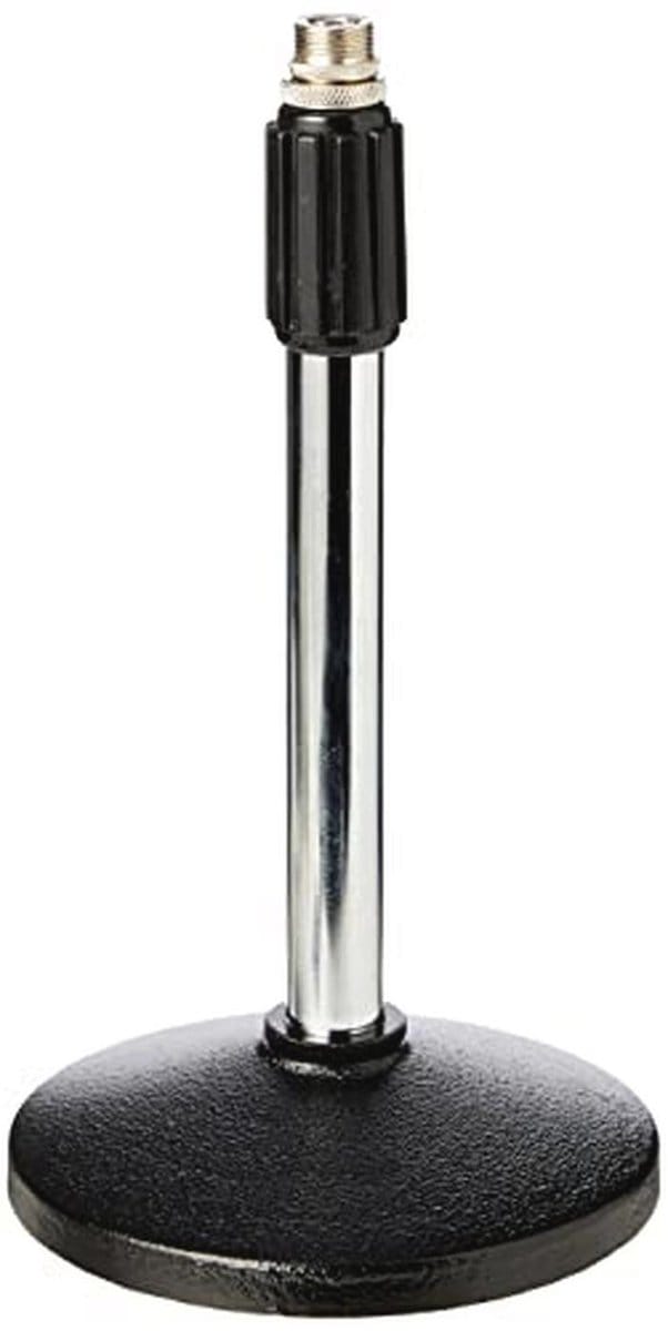 Telescopische tafelstandaard voor microfoon - Zwart en chroom