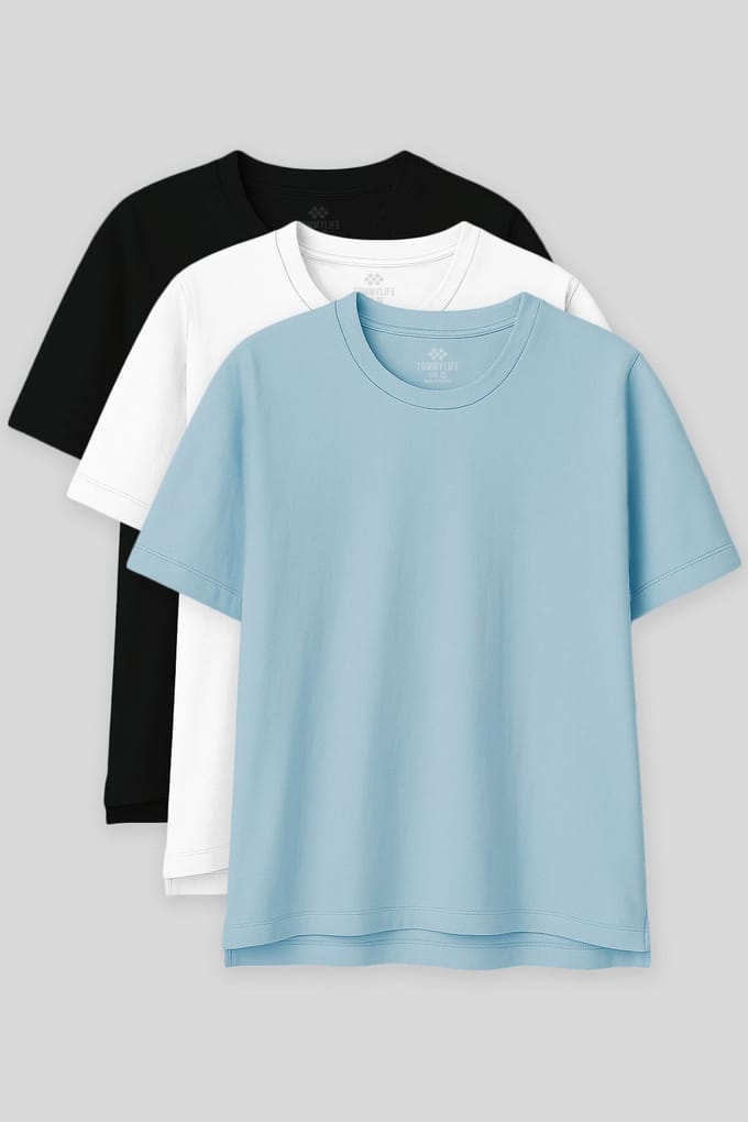 Oversized Katoen-Modal Crew Neck T-Shirt