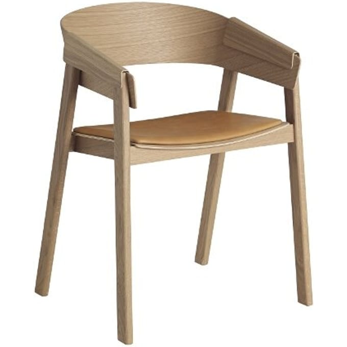 Muuto - Cover stoel met leerbekleding - Leer cognac - bruin