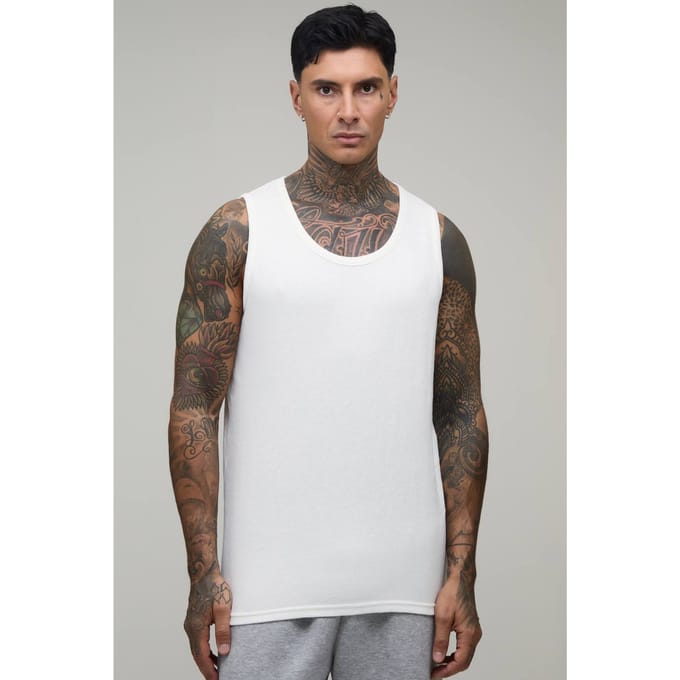 Tall Essential Regular Waffle Hemd | White | Size Small