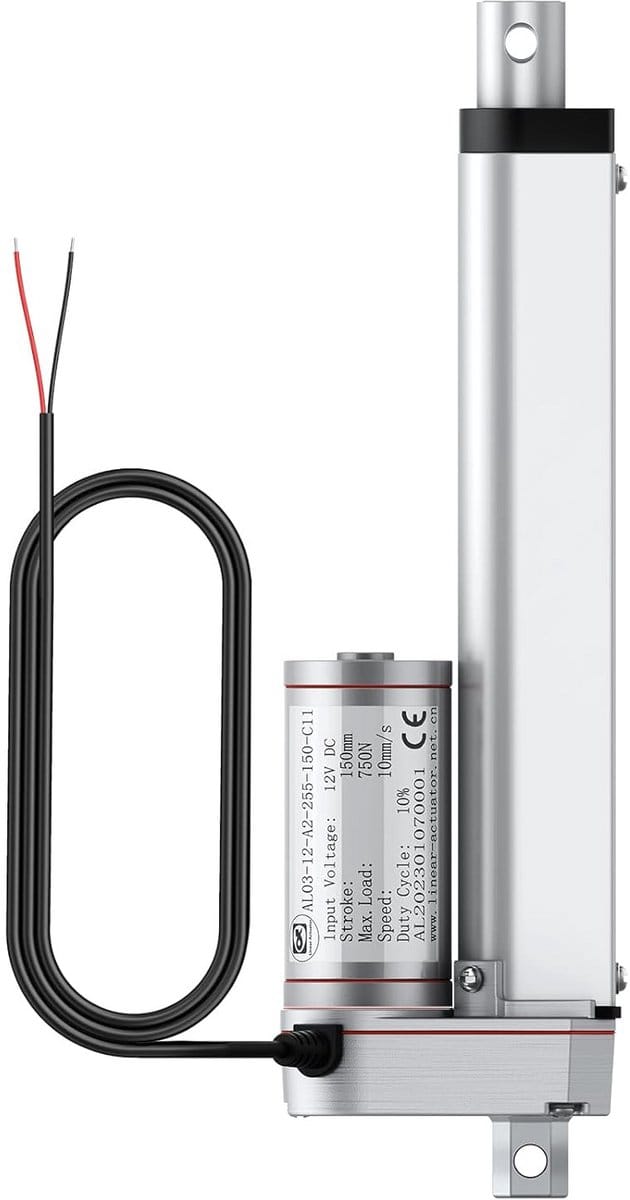 Verstelbare lineaire actuator 750N - Elektrische motor DC 12V - 150mm