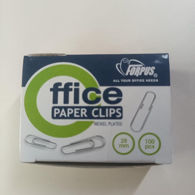 Paperclips Staal Vernikkeld Forpus 28mm 100 stuks