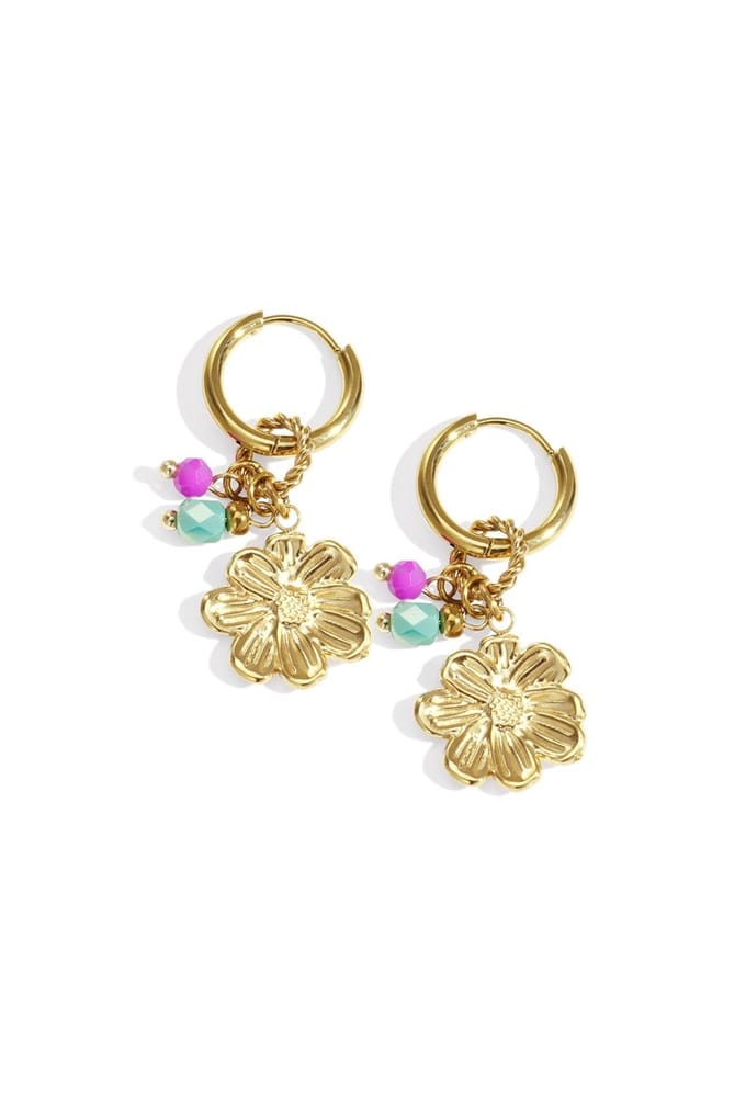 Flower Happy Charm oorbellen