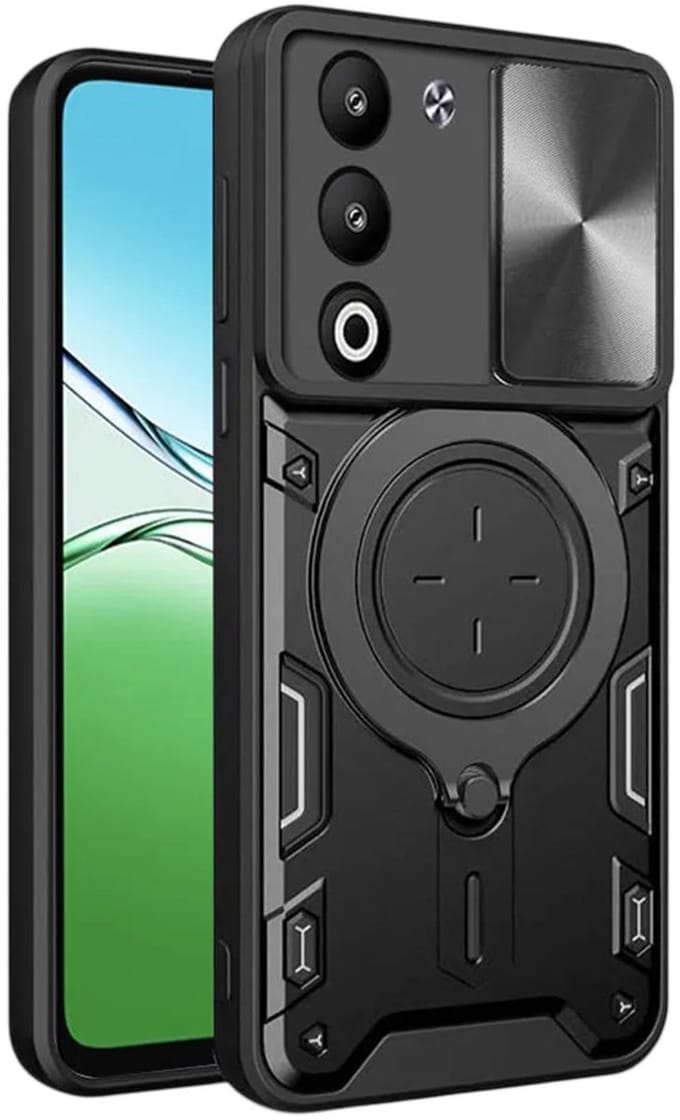 Hoesje geschikt voor Oppo A5/A5m - Techsuit CamGuard Pro Back Cover - Zwart