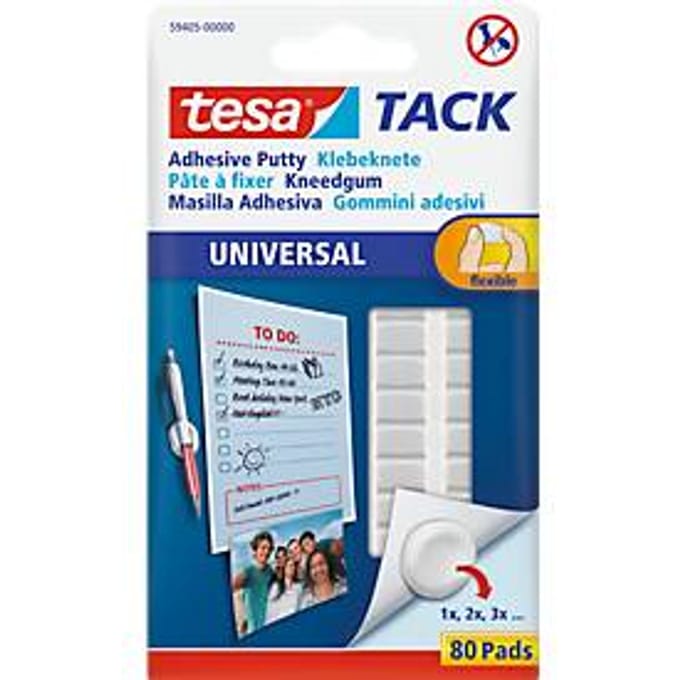tesa Tack Kleefgum, dubbelzijdig, verwijderbaar zonder restjes, 80 stuks