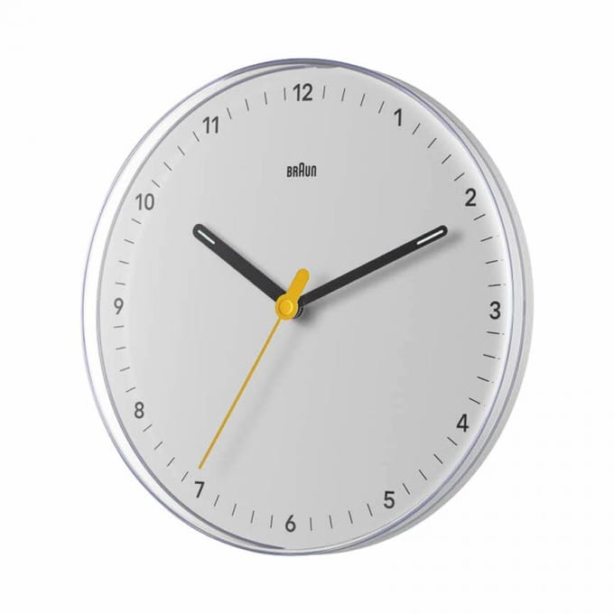 Braun BC26W - Wandklok - Analoog - Rond - Kwarts veegbeweging - Wit