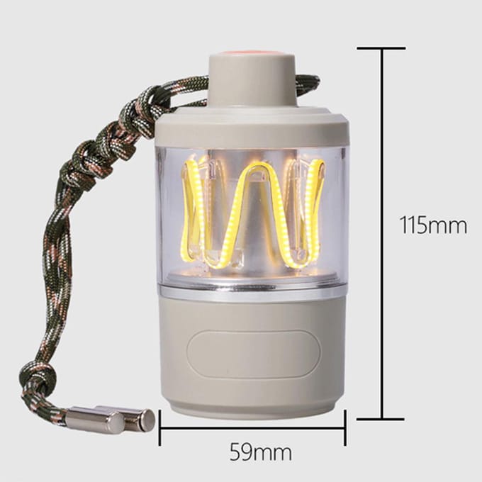 LED-kampeerlamp Waterdicht Buiten Decoratieve tafellamp Oplaadbare draagbare campinglantaarn beige