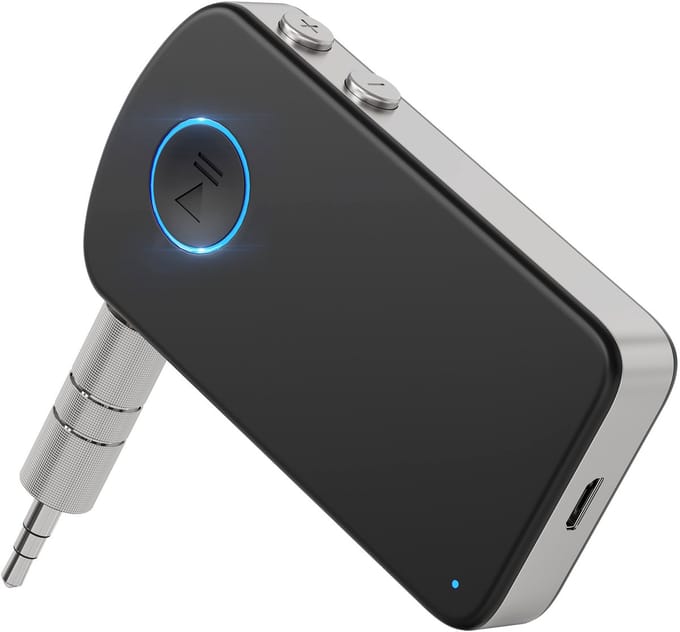 Strex Bluetooth Receiver - BT 5.0 - 3.5MM AUX - Bluetooth Ontvanger - Handsfree Bellen - Bluetooth Audio Receiver - Bluetooth Auto via AUX