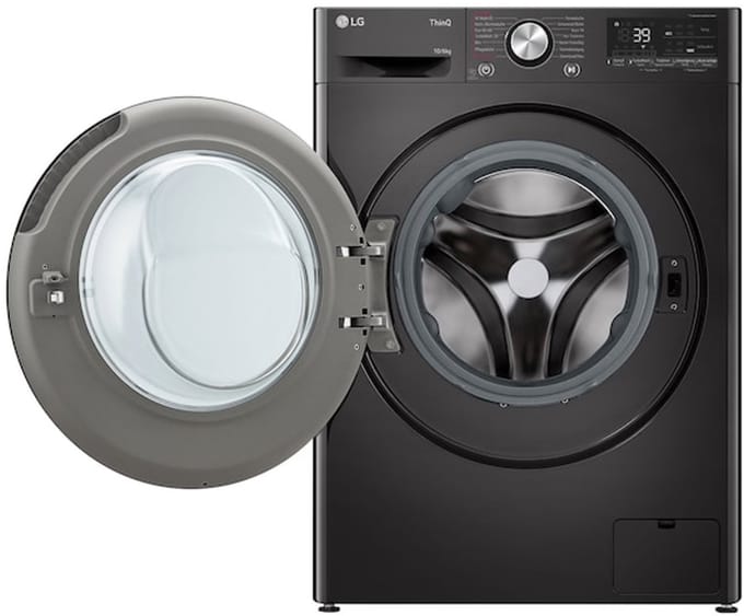 LG W4WR70X6YB - WAS-DROOGCOMBINATIE 10/6 KG - Zwart