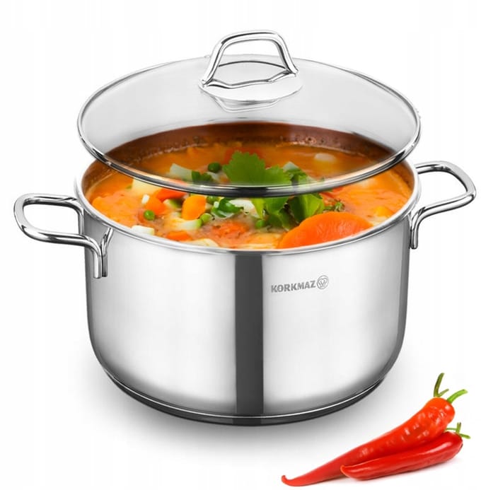 Korkmaz Perla Pannetje 1L 14cm - RVS, Inductie & Gas