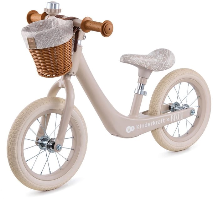 Kinderkraft RAPID 2 - Loopfiets - Lichtgewicht Magnesium Frame - Met Mandje - Whisper Dune