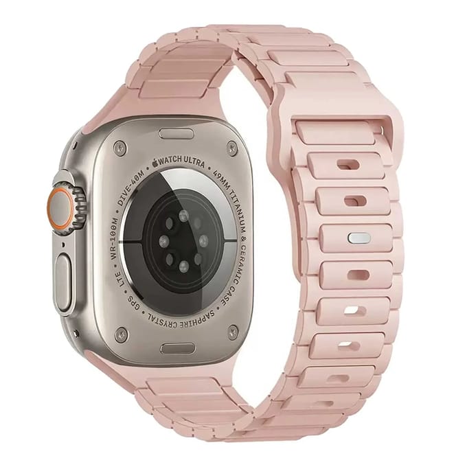 2+1 | Apple Watch Bandje Raveo - Siliconen - Lichtroze