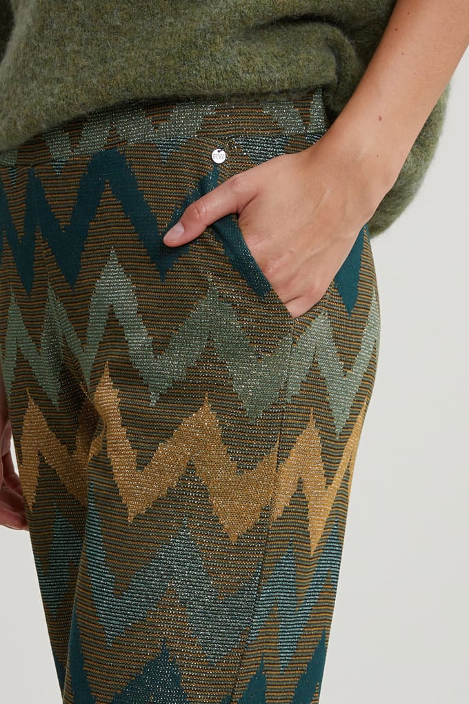 River Woods Khaki/brown Knitted Fantasy Pants Taglia: XL | Pantaloni Outlet | Donna