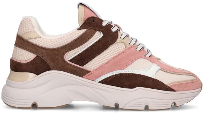 Manfield - Dames - Roze suède sneakers - Maat 36