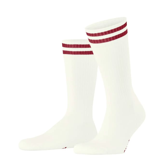 FALKE Dynamic Wool gedessineerd wol sokken unisex wit - maat 46-48
