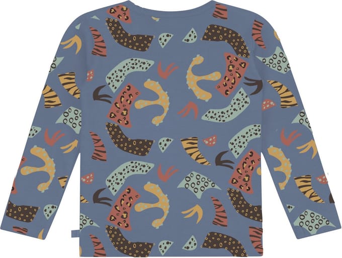 lange mouwen T-shirt met abstracte all over print