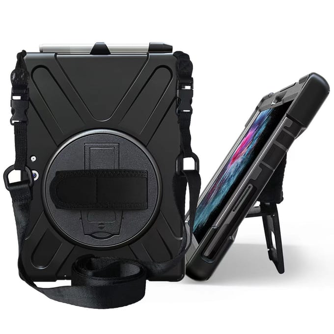 Accezz Full Protective backcover met strap voor de Samsung Galaxy Tab Active 5 Pro / 4 Pro - Zwart