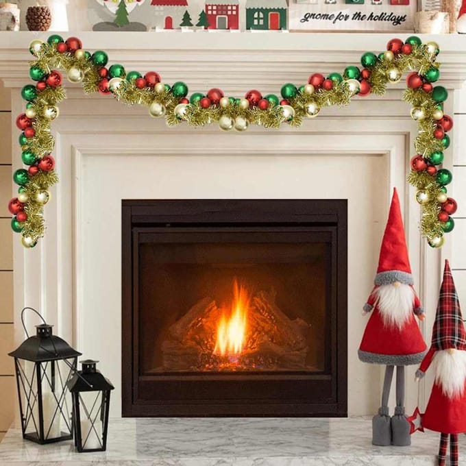 vidaXL - Kerstbal - Guirlande - LED's - Multikleur - 186 - cm - Polystyreen