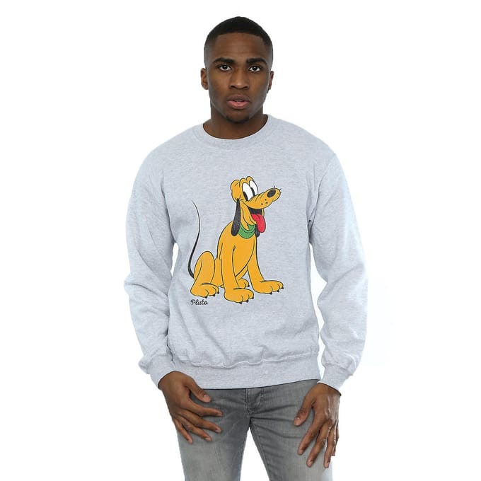 Disney Heren Klassiek Pluto Sweatshirt (Sportgrijs)