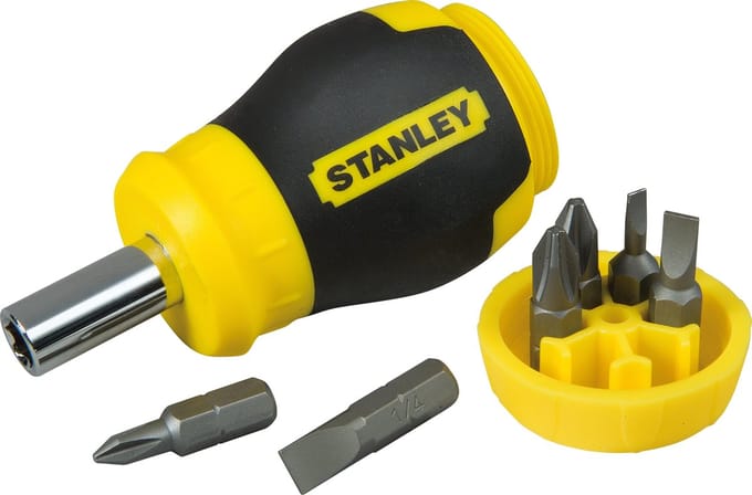Stanley Screwdriver with Interchangeable Multibit + Bits