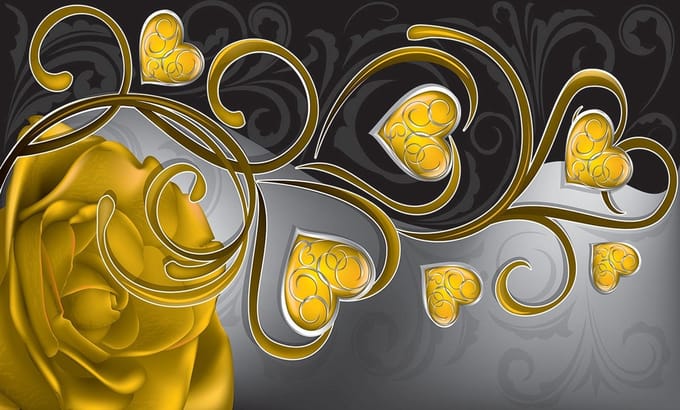 Poster | Goud | 104 x 70,5 cm