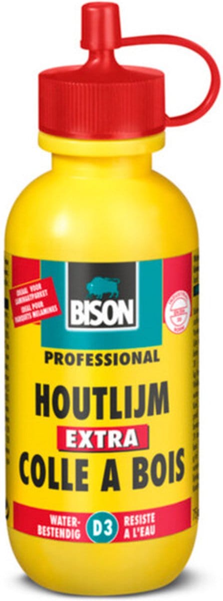 Bison Houtlijm Extra Flacon - 12 x 75 gr - Voordeelverpakking