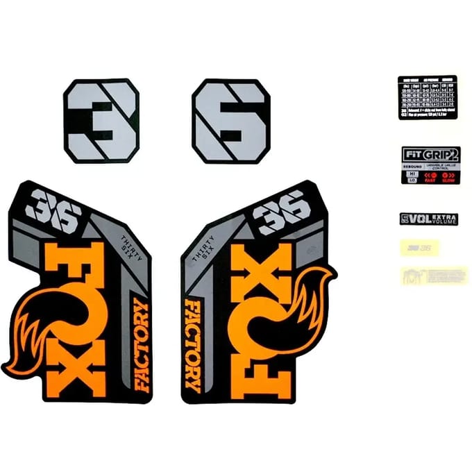 Decalset Fox 2021, 36, F-S, Logo, Fork