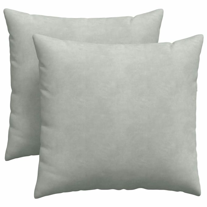 vidaXL - Zitkussens - 2 - pcs - Lichtgrijs - 45 - x - 45 - cm - Corduroy - stof