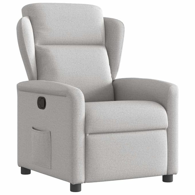 vidaXL - Fauteuil - verstelbaar - stof - wolk - grijs