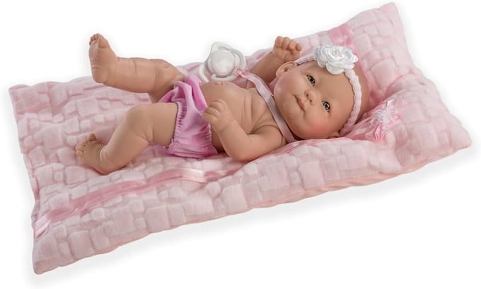 Poppen Meisje - Speelgoedpop - Kinderspeelplezier - Met Panty en Kussen - 25 cm - Multicolor
