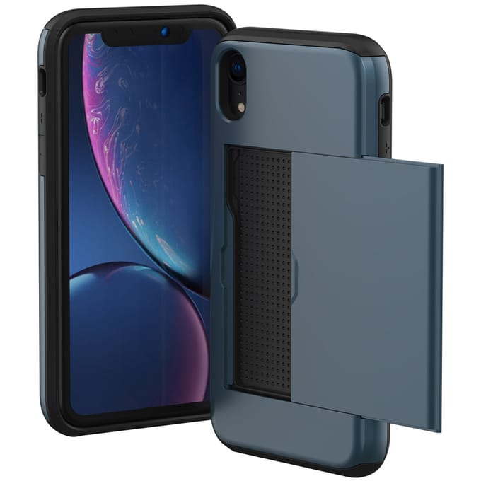 imoshion Hoesje met Pasjeshouder - Geschikt voor Apple iPhone XR - Donkerblauw