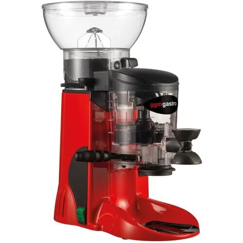 GGM Gastro Kaffeemühle - 1kg - 77dB - Mit Dosierer - Rot Rood