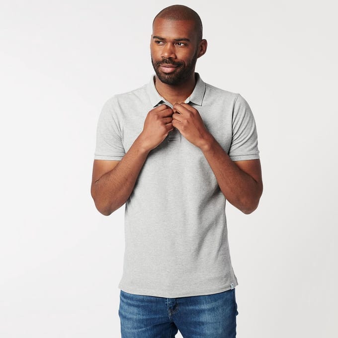 SKOT Polo Duurzaam - Grey Melange - Grijs - Slim Fit - Maat L
