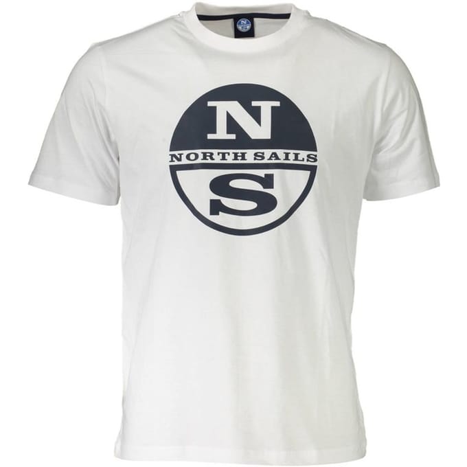 North Sails Witte Katoenen T-Shirt voor Mannen