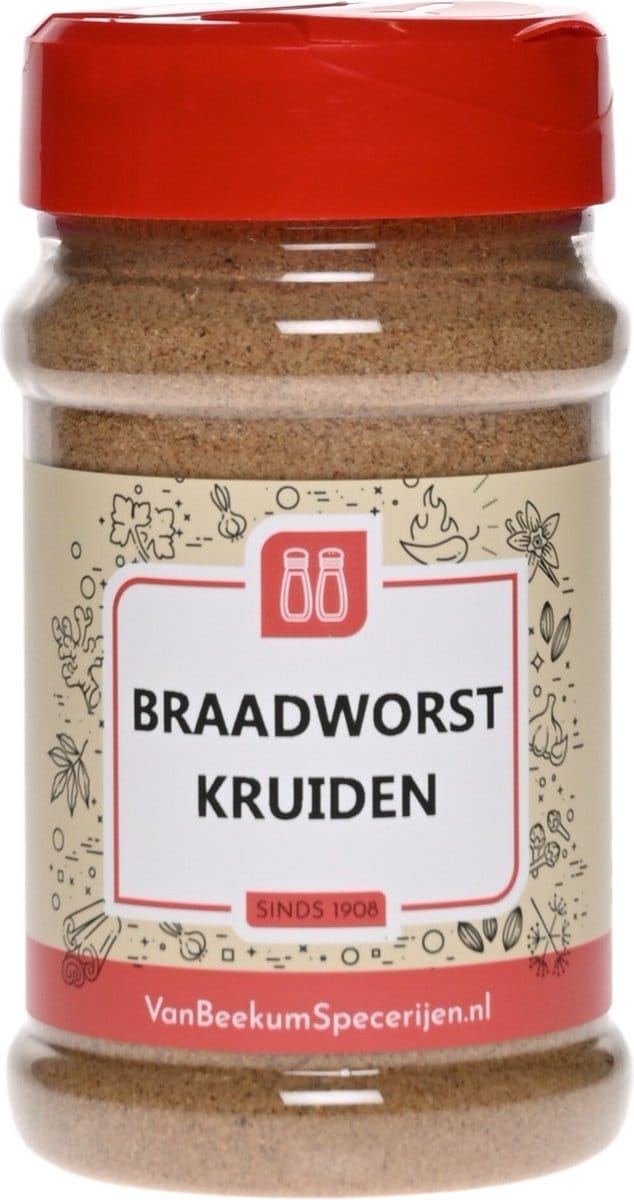 Van Beekum Specerijen - Braadworst Kruiden - Strooibus 150 Gram
