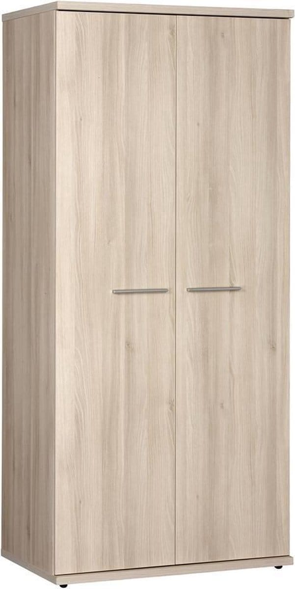 Kledingkast 2 Deurs - 200 x 89 x 58cm - Licht Hout - Wouw