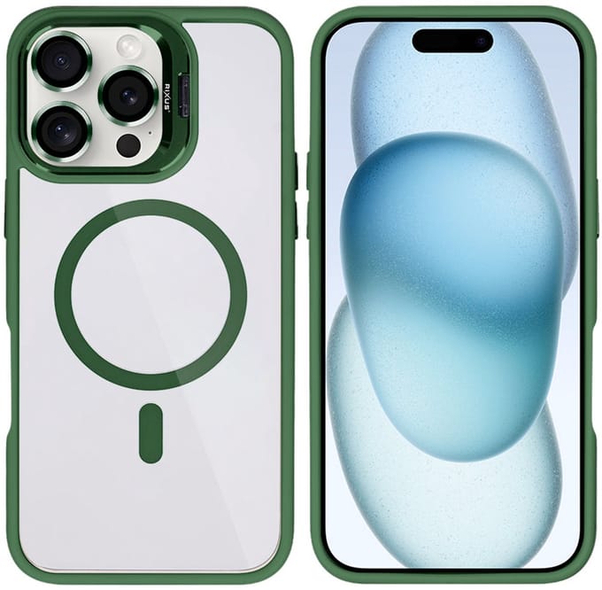 Rixus Classic 03 Case With MagSafe For Apple iPhone 16 Pro Max Dark Green